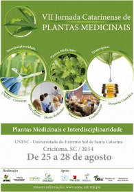A VII JORNADA CATARINENSE DE PLANTAS MEDICINAIS neste ano será na UNESC!