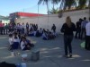 Interação entre os alunos da escola e os acadêmicos de Arquitetura e Urbanismo.
