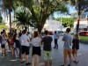 Recepção do grupo pelo Arquiteto Nilton Bortolotto na Praça Longarone em Urussanga/SC