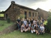 O grupo visitou as Casas de Pedra, em Nova Veneza/SC.