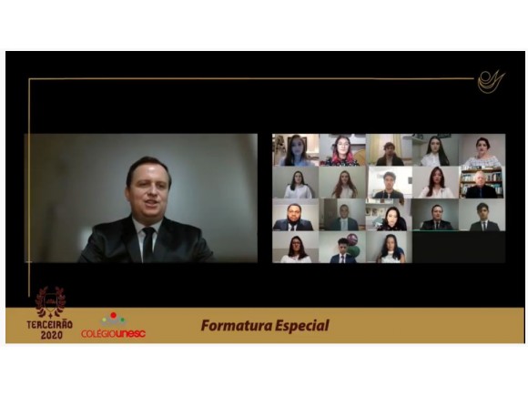 Foto da galeria: Emocionante cerim�nia virtual marca a formatura do Terceir�o do Col�gio Unesc