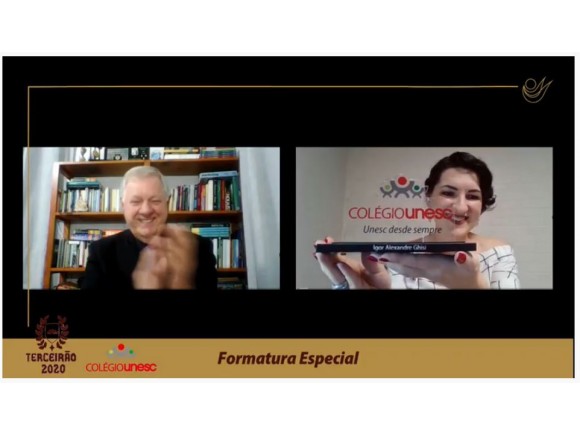 Foto da galeria: Emocionante cerimnia virtual marca a formatura do Terceiro do Colgio Unesc
