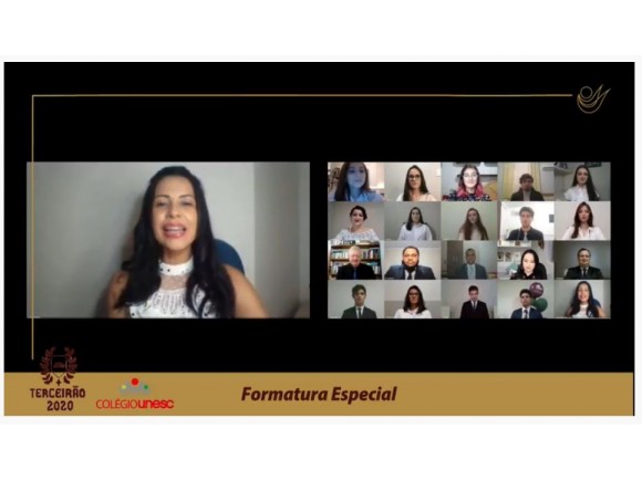 Foto da galeria: Emocionante cerim�nia virtual marca a formatura do Terceir�o do Col�gio Unesc