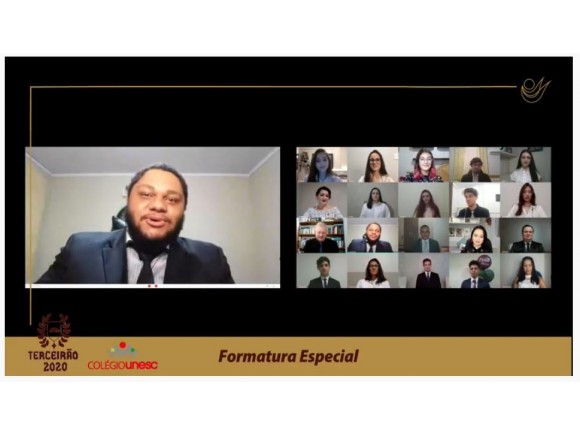 Foto da galeria: Emocionante cerim�nia virtual marca a formatura do Terceir�o do Col�gio Unesc