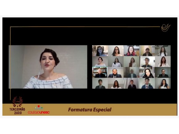 Foto da galeria: Emocionante cerimnia virtual marca a formatura do Terceiro do Colgio Unesc