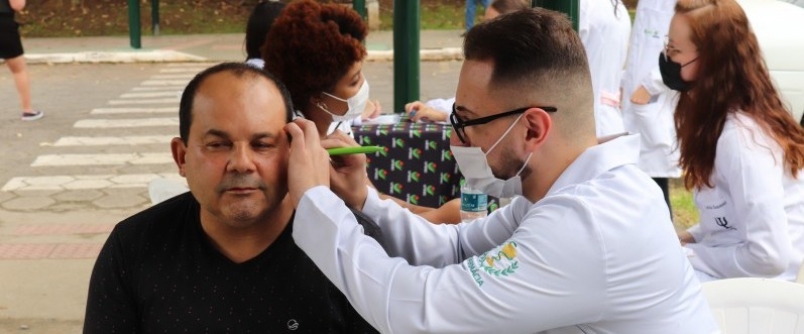 Um dia de preveno  sade no campus da Unesc