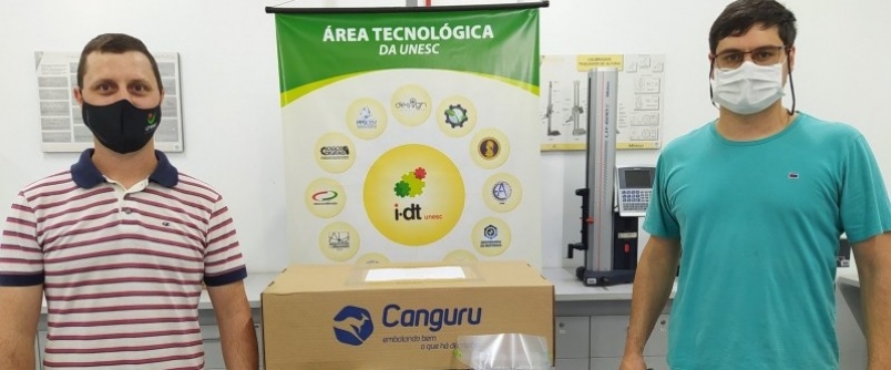 Projeto de Desenvolvimento e Produo de Protetores Faciais da Unesc recebe apoio da empresa Canguru Embalagens