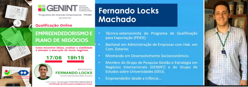 PROGRAMA DE IMERS�O EMPRESARIAL: EMPREENDEDORISMO E PLANO DE NEG�CIOS