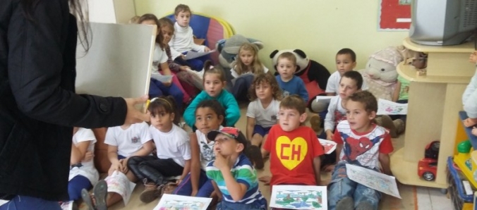 Estudantes de Orleans participam de a��o sobre educa��o ambiental