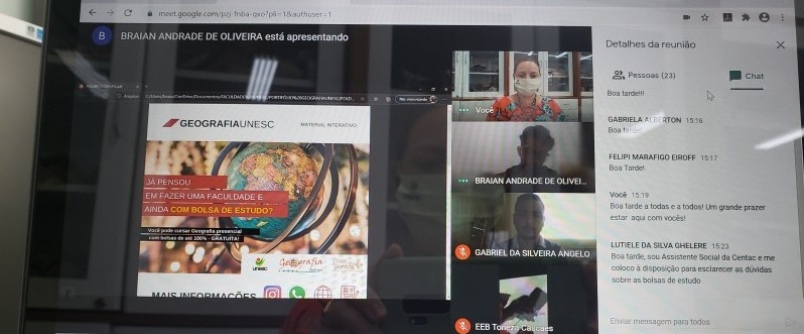 Estudantes de Ensino Mdio tm o primeiro contato com curso de Geografia da Unesc