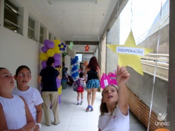 Recep��o especial no primeiro dia de aula