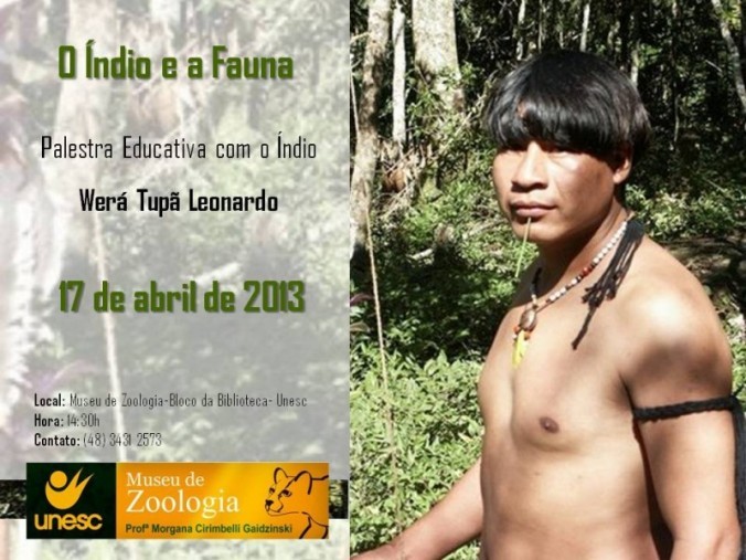 Museu de Zoologia vai receber escolas para palestra sobre �ndio e Fauna