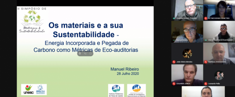 Professor doutor do Instituto Politcnico de Viana do Castelo concede palestra no primeiro dia do Simpsio de Materiais e Sustentabilidade da Unesc
