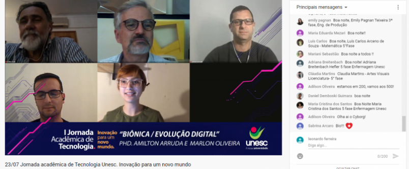 Bi�nica e Evolu��o Digital na Jornada acad�mica de Tecnologia da Unesc