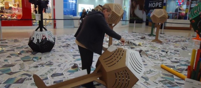 Artistas da Unesc produzem obras ao vivo