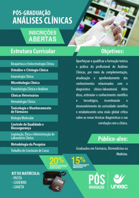 Ps-Graduao em Anlises Clnicas - LTIMAS VAGAS