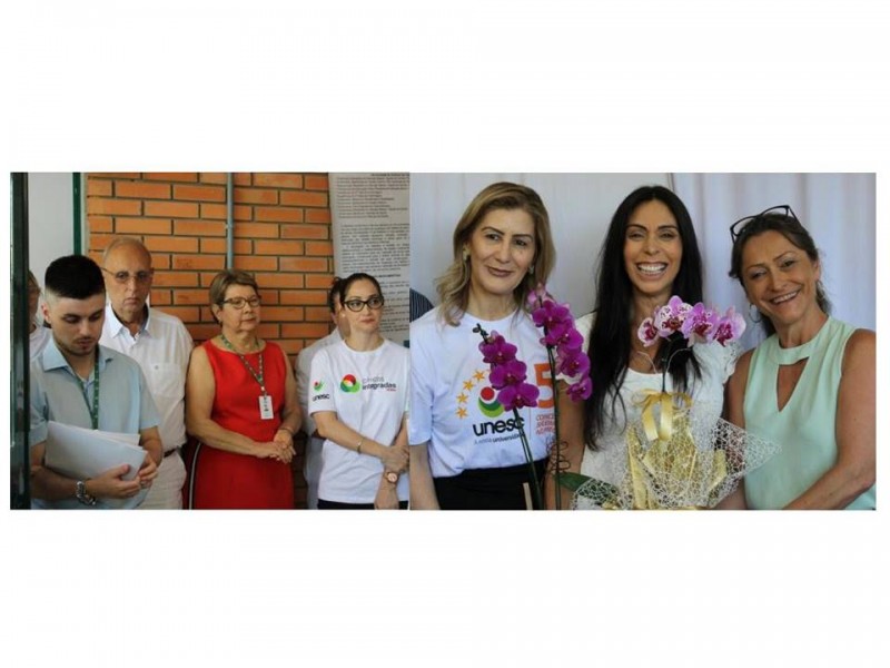 PARLAMENTAR GEOVANIA DE S� EM CERIM�NIA NAS CL�NICAS INTEGRADAS DA UNESC