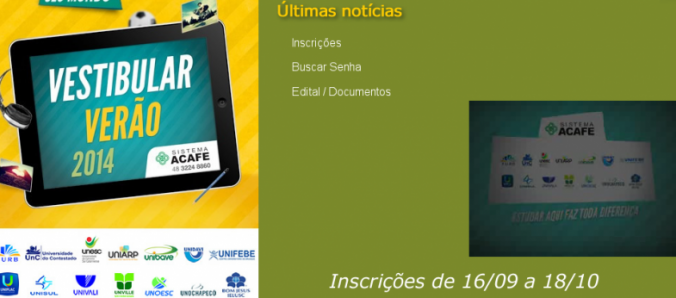 Vestibular de Vero Acafe - Cincia da Computao