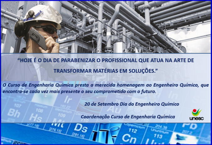 Mensagem para homenagear o Dia do Engenheiro Qumico