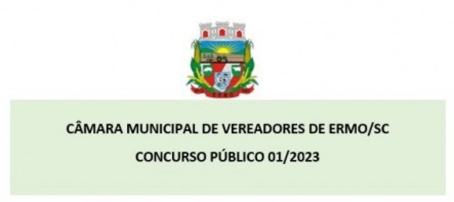 Concurso Público - 01/2023 - Câmara de Vereadores de Ermo/SC