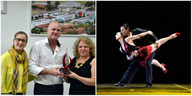Reitoria recebe pr�mio conquistado no Festival de Dan�a de Joinville