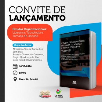 Lan�amento do primeiro volume da colet�nea Estudos organizacionais