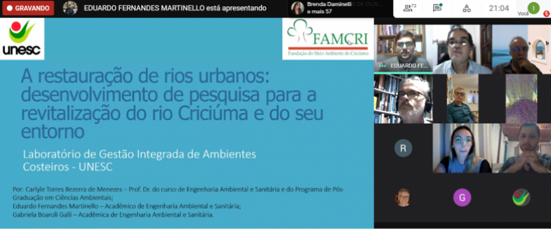 Dia Mundial da gua pauta debate em torno do Rio Cricima promovido pela Unesc