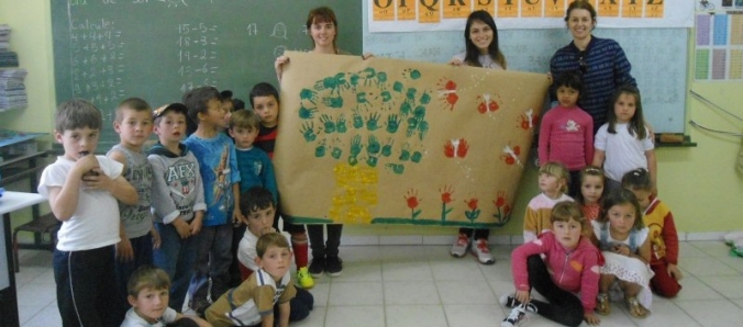 Educa��o ambiental � levada para crian�as de Orleans