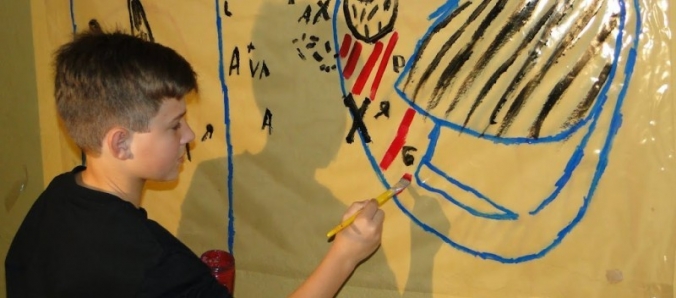 A arte invadiu a Escola Miguel Giacca, de Crici�ma