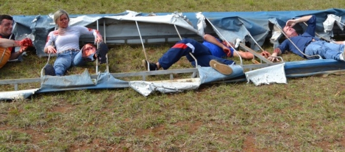 Unesc participa da simula��o de desastre a�reo da Infraero