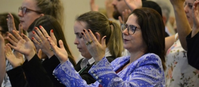 Alegria, reflex�o e agradecimentos em Culto Ecum�nico