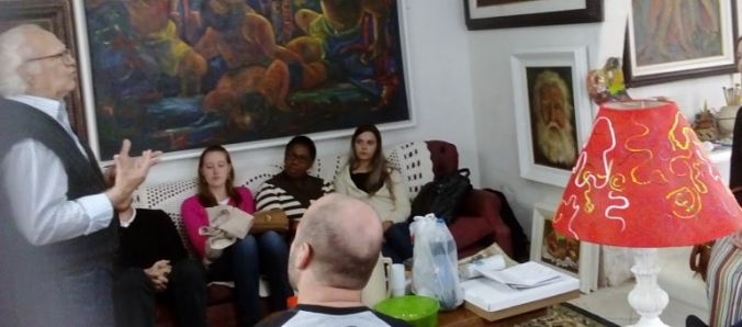 Alunos conhecem casa-ateli� do artista Zezinho