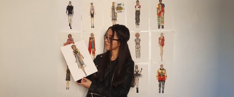 Acadmica de Design de Moda representa o curso da Unesc/Senai em concurso de moda inclusiva