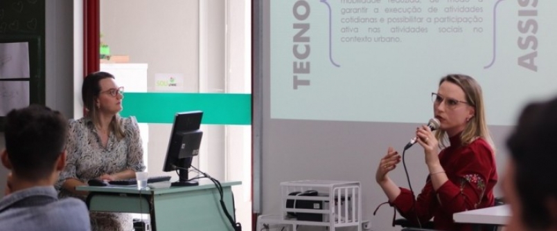 Incluso e inovao: professoras da Unesc abordam tecnologia assistiva e acessibilidade em evento da SCT