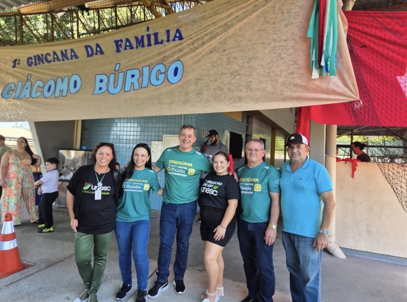 Manh alegre na E.E.M. Gicomo Brigo, onde bolsistas do Pibid de Alfabetizao (Pedagogia/Unesc) participaram de uma gincana com crianas, famlias e professores, encerrada com lanche partilhado e reencontros emocionantes com egressas.