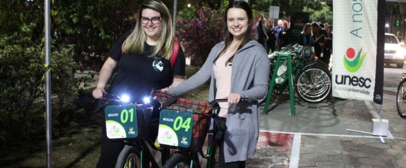 Unesc Bike: comunidade j usufrui de bicicletas na Universidade
