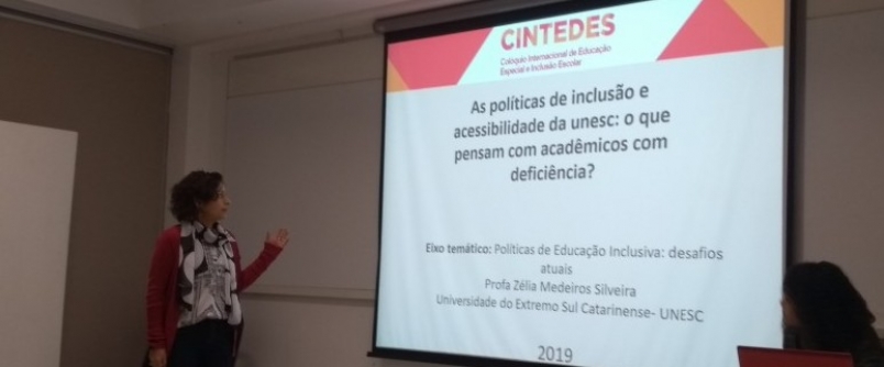 Pesquisas da Unesc sobre inclus�o e acessibilidade s�o apresentadas em Florian�polis