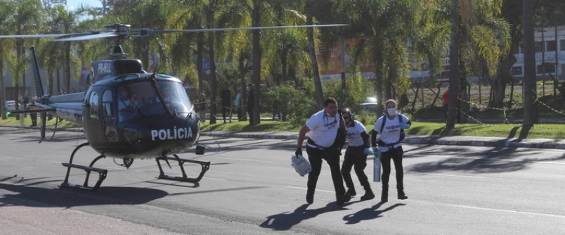 Unesc participa de simula��o de Servi�o Aerom�dico