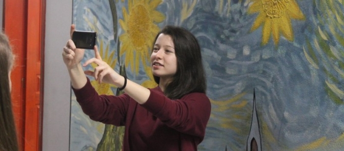 Oficina sobre Videoselfies � realizada com estudantes de Nova Veneza