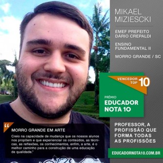 Egresso de Artes Visuais homenageado em nvel nacional