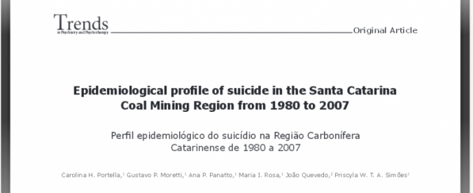 Egressos: Artigo de TCC do Curso � publicado na Revista Trends in Psychiatry and Psychotherapy