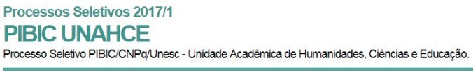 PROFESSORES DO CURSO DE PEDAGOGIA APROVAM PROJETOS DE PESQUISA NO EDITAL PIBIC/2017-2018