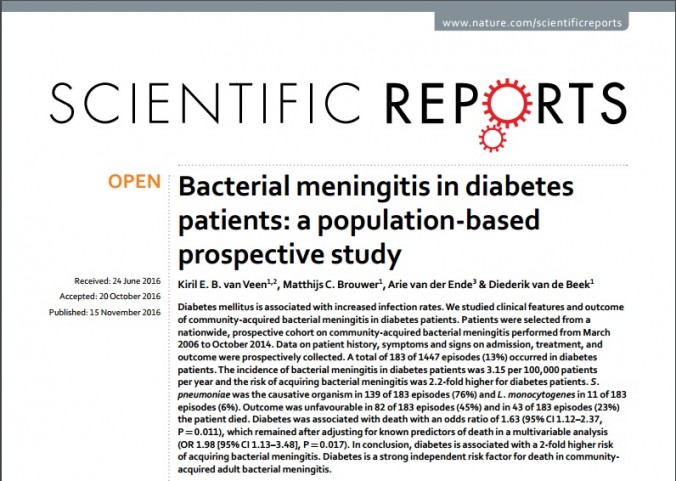 Diabetes e meningite bacteriana