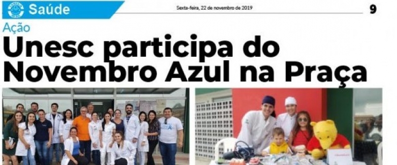 ODONTOLOGIA da UNESC participa do Novembro Azul na Praa, em Sombrio