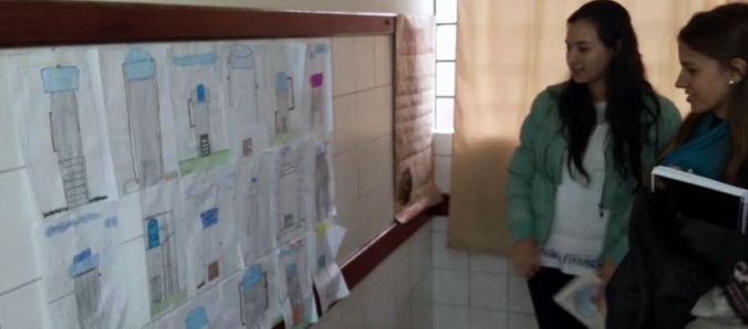 Projeto de extenso inaugura sistema de captao de gua em escola de Cricima