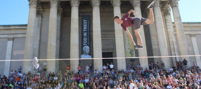 Aluno do Col�gio Unesc � campe�o mundial de slackline na Alemanha