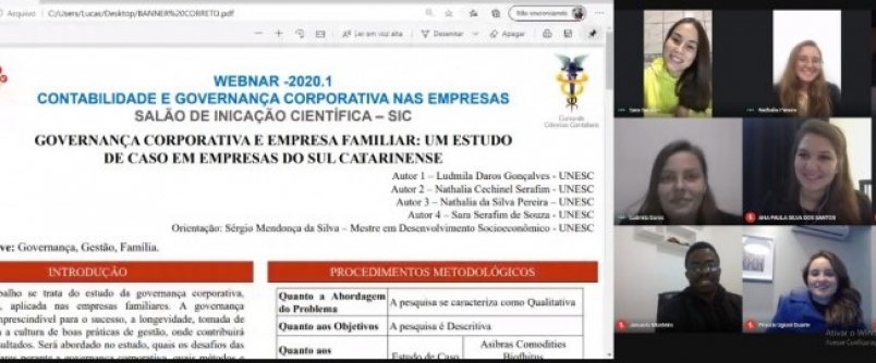 Ci�ncias Cont�beis da Unesc promove mais uma edi��o do Sal�o de Inicia��o Cient�fica