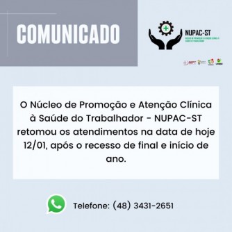Comunicado - Retorno dos atendimentos