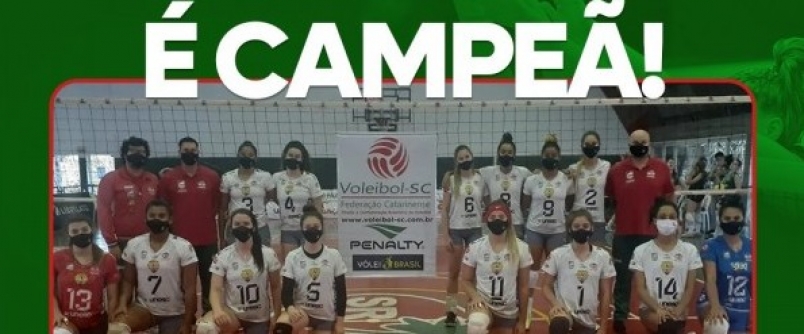 Voleibol feminino sub-20 do Mampituba/Empresas Radar/Forquilhinha/Unesc  campeo da primeira etapa do Campeonato Catarinense
