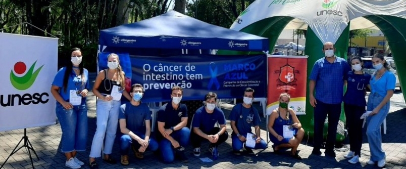 Curso de Medicina da Unesc integra campanha de conscientização e prevenção contra o Câncer no Cólon do Intestino